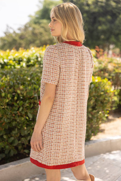 Romantic Ribbon Tweed Dress