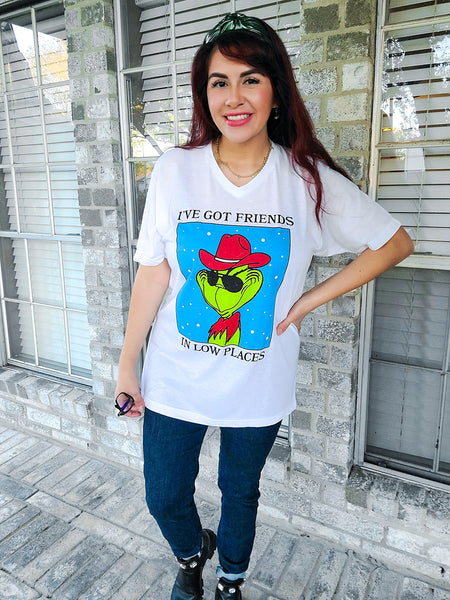 "I've Got Friends" Green Man Graphic Tee