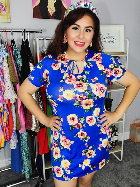 Captured By You Royal Blue Mini Dress