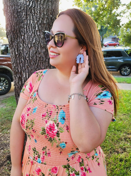 Pastel Blue- Clay Earrings