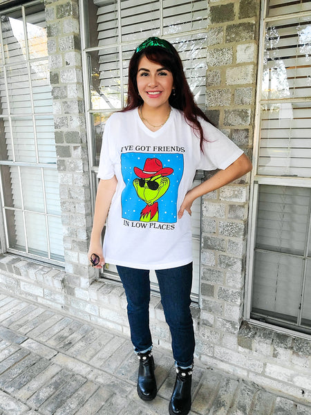 "I've Got Friends" Green Man Graphic Tee