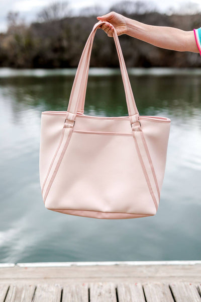 Good Times Ahead Neoprene Tote - (Light Pink)