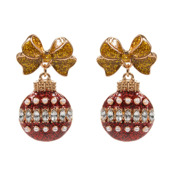Christmas Ornament Enamel Earrings