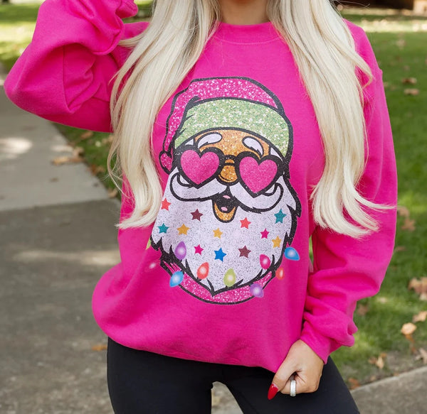 Glitter Santa Sweatshirt