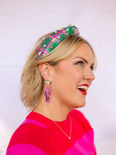 Hot Pink and Green Nutcracker Headband