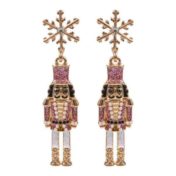 Christmas Nutcracker Enamel Earrings