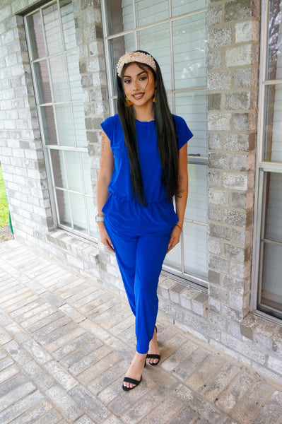 Beach Day Royal Blue Jumpsuit