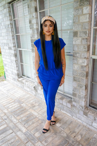 Beach Day Royal Blue Jumpsuit