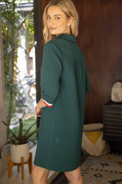 Athleisure Vibes Striped Band Shift Dress