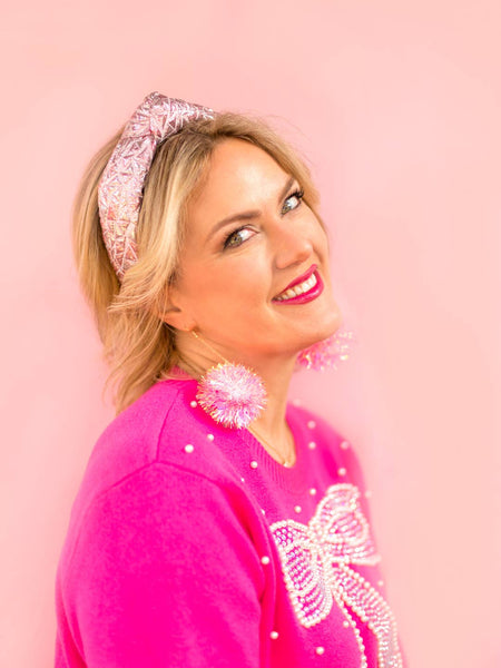Pink & Silver Shimmer Headband