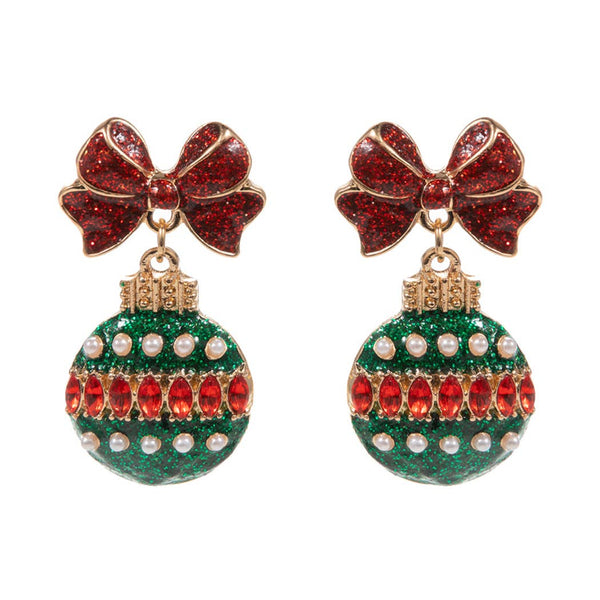 Christmas Ornament Enamel Earrings