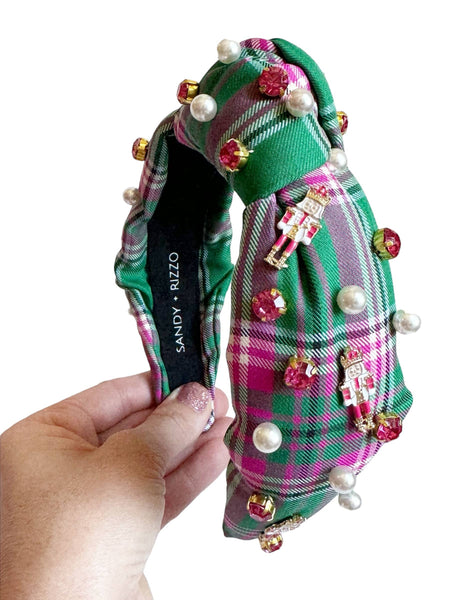 Hot Pink and Green Nutcracker Headband