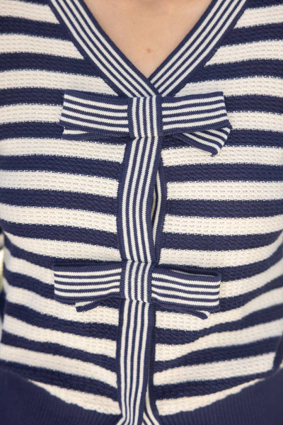Dinner by the Sea Striped Knit Top