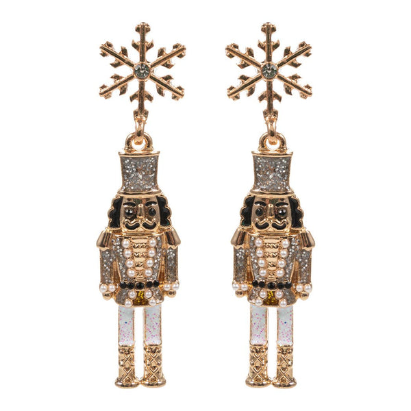 Christmas Nutcracker Enamel Earrings