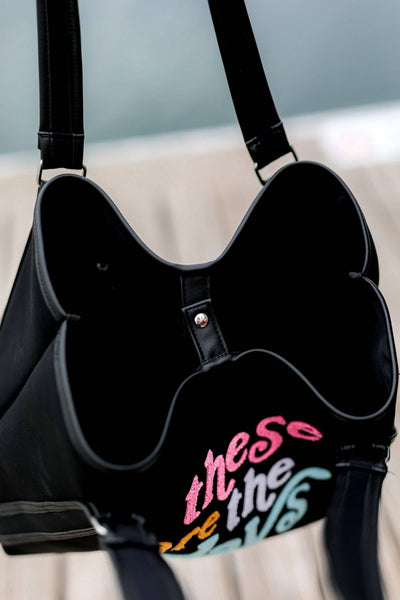 These Are The Days Neoprene Tote- (Black)