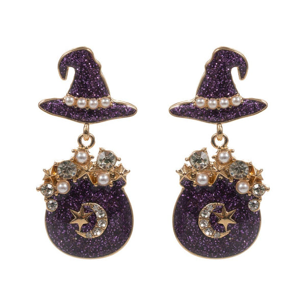 Halloween Witch's Hat Post Earring