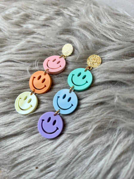 Pastel Smiley Dangles