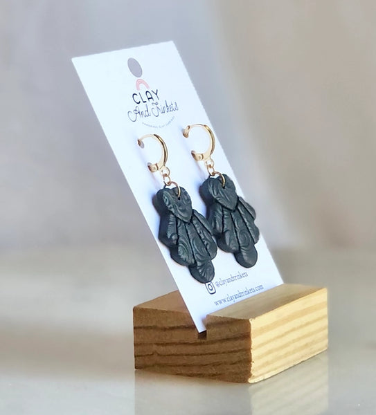 Deco Heart Hoop Earrings
