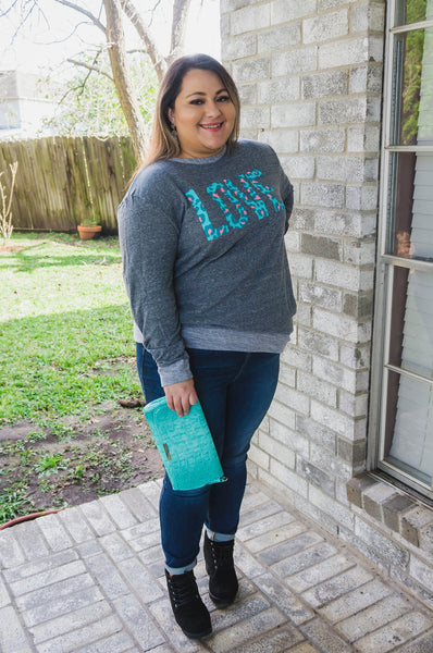 Love Leopard French Terry Sweatshirt