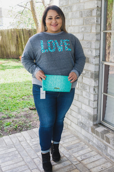 Love Leopard French Terry Sweatshirt