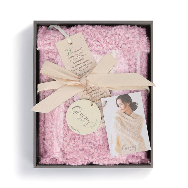 A Warm Embrace Giving Shawl-Pink