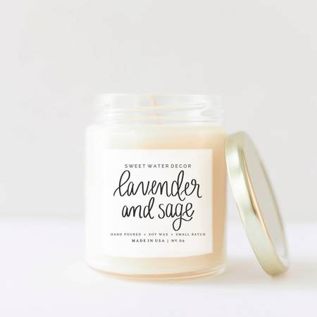 Lavender & Sage Soy Candle