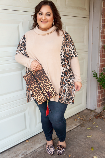 Winter Afternoons in Denver Leopard Tunic Sweater