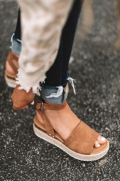 Key To Your Heart Tan Espadrille Sandals