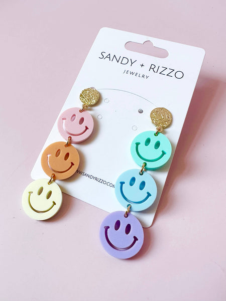 Pastel Smiley Dangles
