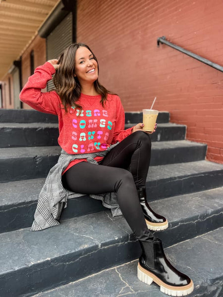 Here Comes Santa Claus French Terry Sweatshirt