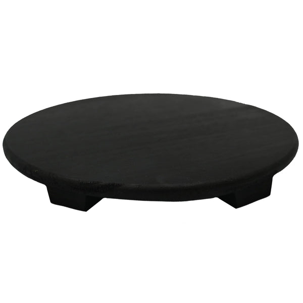 Wood Pedestal Stand - Black - 8x8"