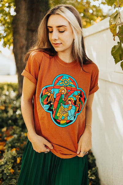 Stained Glass Christmas Tee