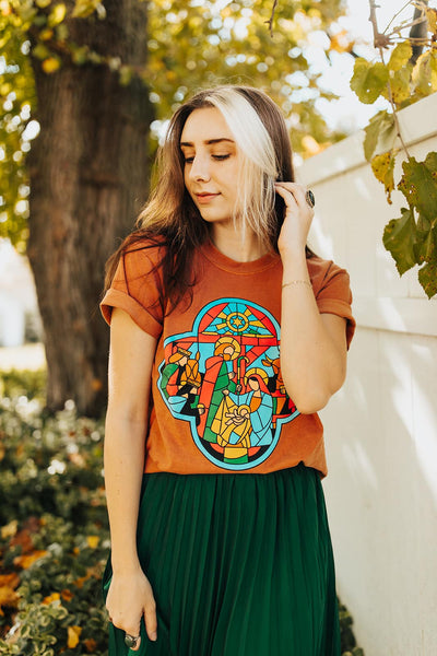 Stained Glass Christmas Tee