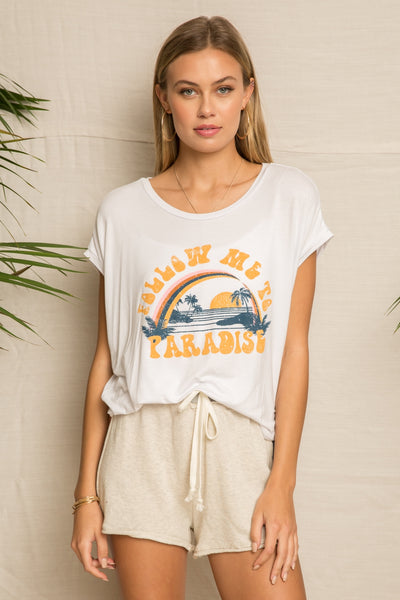 Follow Me To Paradise Comfy Shift Top