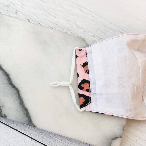 Pink Leopard Face Mask