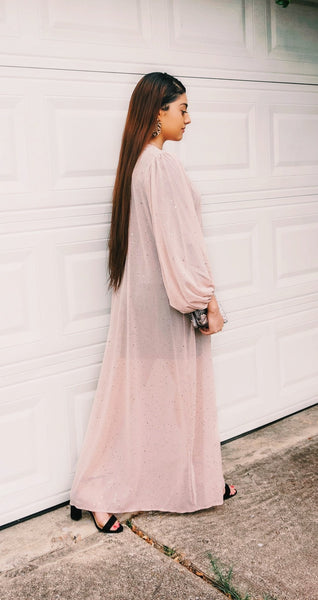 A Gatsby Dream Rose Shimmery Duster