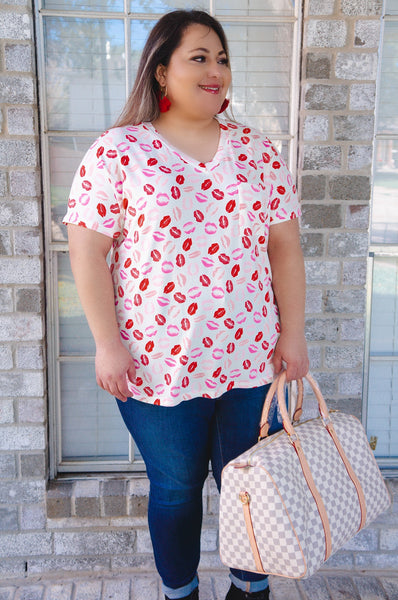 XOXO Comfy V-Neck Top