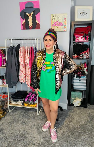 Into the Night Sequin Bomber Jacket