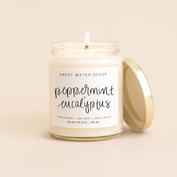 Peppermint Eucalyptus Soy Candle