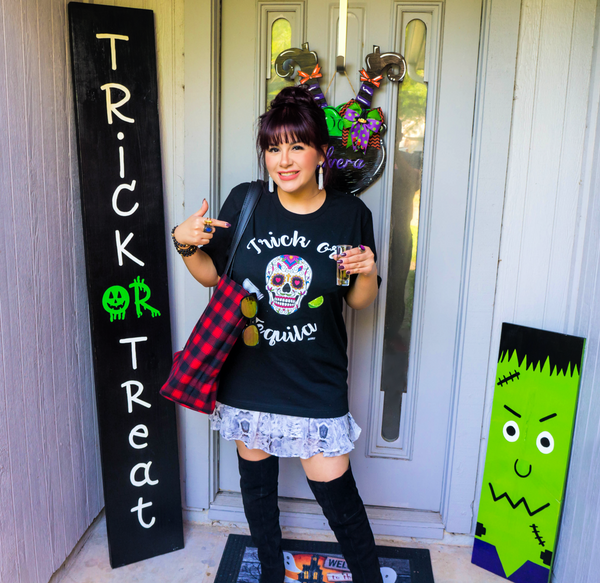 Trick or Tequila Halloween Graphic Tee