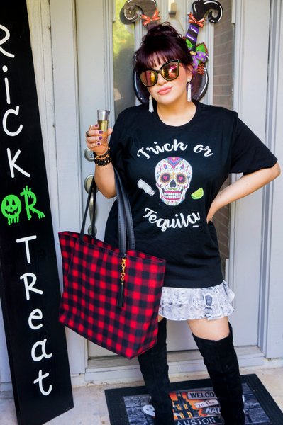 Trick or Tequila Halloween Graphic Tee