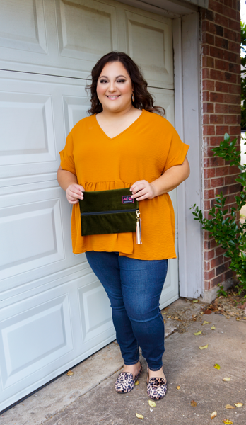 Date Night At The Pumpkin Patch Shift Top-Pumpkin Spice