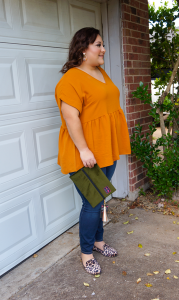 Date Night At The Pumpkin Patch Shift Top-Pumpkin Spice