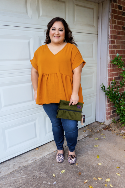 Date Night At The Pumpkin Patch Shift Top-Pumpkin Spice