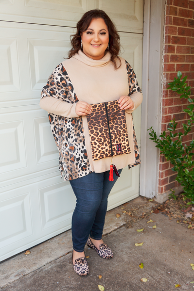Winter Afternoons in Denver Leopard Tunic Sweater