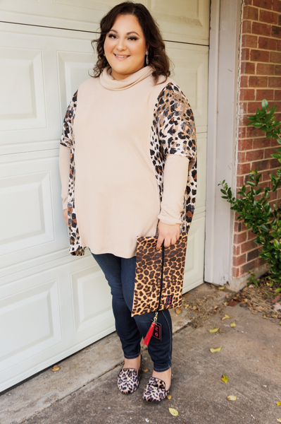 Winter Afternoons in Denver Leopard Tunic Sweater