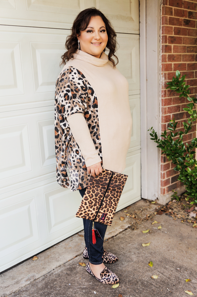 Winter Afternoons in Denver Leopard Tunic Sweater