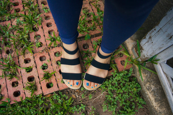 "The Lola" Black Espadrille Sandals