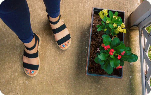 "The Lola" Black Espadrille Sandals