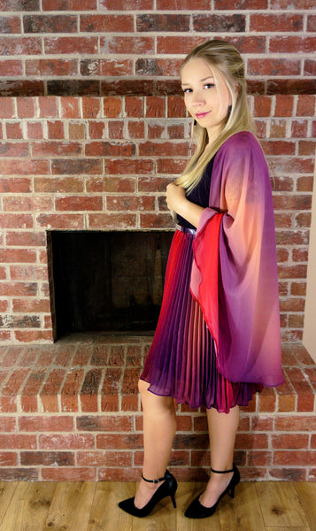 Rouge Romance & Love Spells Pleated Mini Dress